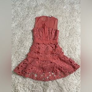 Cooper St. Lace Detail Dress Coral Collar Size 4